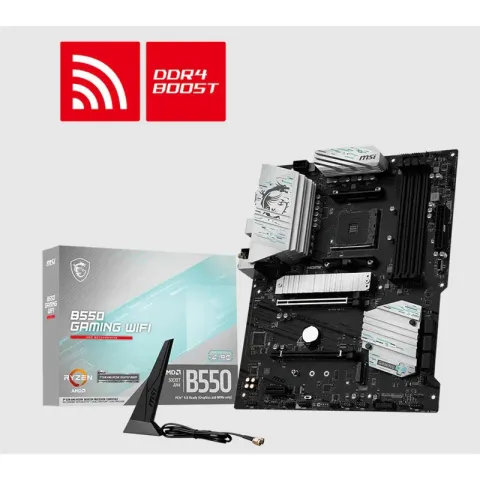 MSI B550 Gaming Wi-Fi DDR4 4866MHZ 1XHDMI 1XDP 2XM.2 USB ATX AM4 (AMD AM4 5000/5000 G/4000 G /3000 Serisi ile Uyumlu)