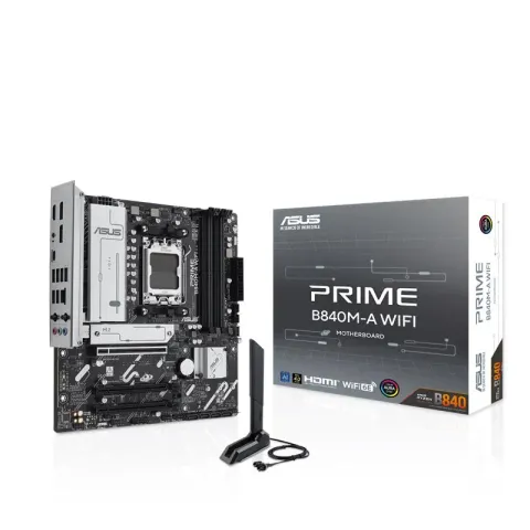 Asus Prime B840M-A Wi-Fi DDR5 7600MT/S 1XHDMI 2XDP 3XM.2 AM5 (AMD AM5 9000/8000/7000 Serileri ile Uyumlu)