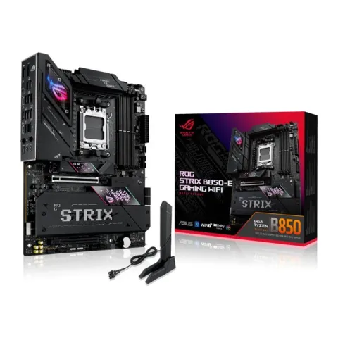Asus Rog Strix B850-E Gaming Wi-Fi DDR5 8000MT/S 1XHDMI 1XDP 1XUSB Type-C 5XM.2 ATX AM5( AM5 9000/8000/7000 Seri Uyumlu)