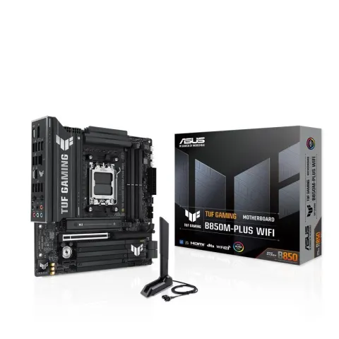 Asus Tuf Gaming B850M-PLUS Wi-Fi DDR5 8000MHZ 1XHDMI 1XDP 3XM.2 MATX AM5 (AMD AM5 9000/8000/7000 Serileri ile Uyumlu)