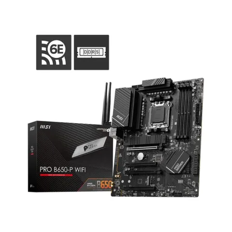 MSI Pro B650-P Wi-Fi DDR5 6000MHZ 1XHDMI 1XDP 2XM.2 USB 3.2 ATX AM5 (AMD AM5 9000/8000/7000 Serileri ile Uyumlu)