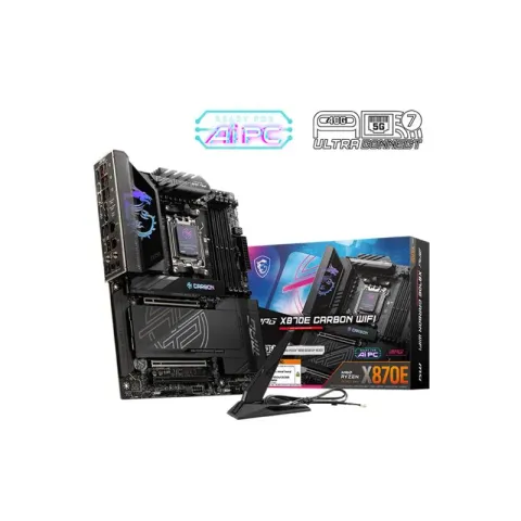 MSI Mpg X870E Carbon Wi-Fi DDR5 8400MT/S 1XHDMI 2XUSB4 4XM.2 ATX AM5 (AMD AM5 9000/8000/7000 Serileri ile Uyumlu)