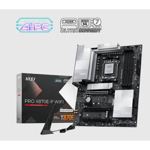 MSI Pro X870E-P Wi-Fi DDR5 8200MT/S 1XHDMI 3XM.2 USB AM5 Atx(Amd AM5 9000/8000/7000 Serileri ile Uyumlu)