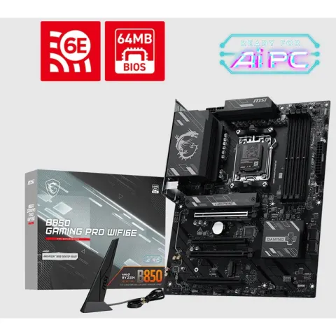 MSI MB B850 Gaming Pro WIFI6E DDR5 8200MT/S 1XHDMI 1XDP 2XM.2 USB ATX AM5 (AMD AM5 9000/8000/7000 Seri ile Uyumlu)