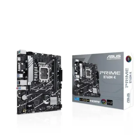 Asus Prime B760M-K DDR5 8000MHZ 1XVGA 1XHDMI 2XM.2 USB 3.2 MATX 1700P (12. / 13. ve 14. Nesil İşlemci Uyumlu)