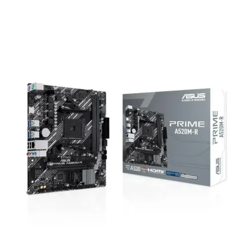 Asus Prime A520M-R DDR4 5100MHZ 1XHDMI 1XM.2 USB2.0 MATX AM4 (AMD AM4 5000/4000 /3000 Serisi ile Uyumlu)