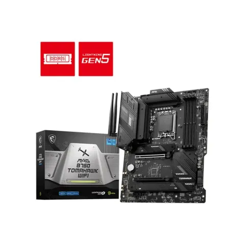 MSI Mag B760 Tomahawk Wi-Fi DDR5 5400MHZ 1XHDMI 1XDP 3XM.2 USB 3.2 ATX 1700P (12. / 13. ve 14. Nesil İşlemci Uyumlu)