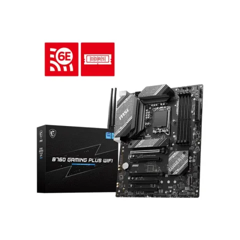 MSI B760 Gaming Plus Wi-Fi DDR5 6800MHZ 1XHDMI 1XDP 2XM.2 USB 3.2 ATX 1700P (12. / 13. ve 14. Nesil İşlemci Uyumlu)
