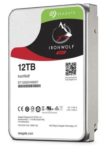 12 TB Seagate 3.5 İronwolf SATA3 7200RPM 256MB ST12000VN0008 (3 Yıl Resmi Dist Garantili)