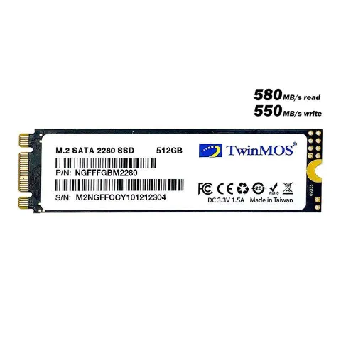 512 GB TwinMOS M.2 2280 SATA3 580/550 NGFFFGBM2280