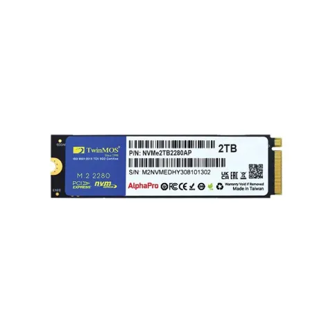 2 TB TwinMOS M.2 PCIe NVMe 3600/3250 NVME2TB2280AP