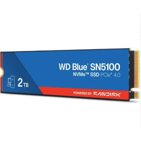 2 TB Wd Blue SN5100 PCI-4.0 7100MB/S 6700MB/S M2 SSD WDS200T5B0E