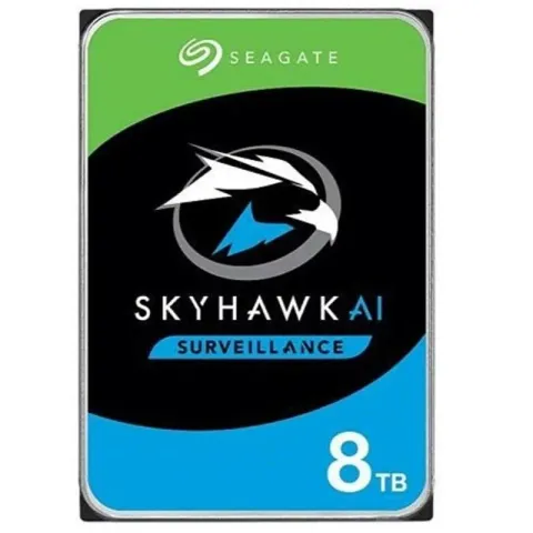8 TB Seagate 3.5 Skyhawk AI SATA 7200RPM 256MB 7/24 Guvenlık ST8000VE001 (5 Yıl Resmi Dist Garantili)