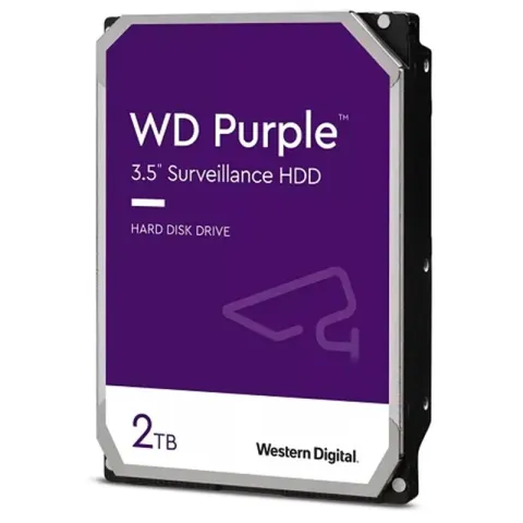 2 TB Wd 3.5 Purple SATA3 5400RPM 64MB 7/24 Guvenlık WD23PURZ (3 Yıl Resmi Dist Garantili)