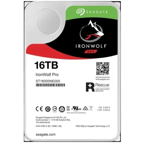 16 TB Seagate 3.5 İronwolf Pro SATA3 7200RPM 256MB ST16000NT001 (5 Yıl Resmi Dist Garantili)