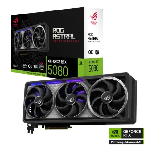 Asus GeForce ROG-ASTRAL-RTX5080-O16G-GAMING 16GB GDDR7 256BIT 2XHDMI 3XDP Ekran Kartı