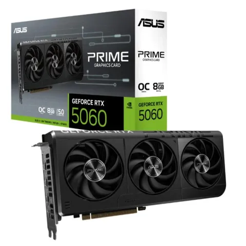 Asus GeForce PRIME-RTX5060-O8G 8GB GDDDR7 128BIT 1XHDMI 3XDP Ekran Kartı