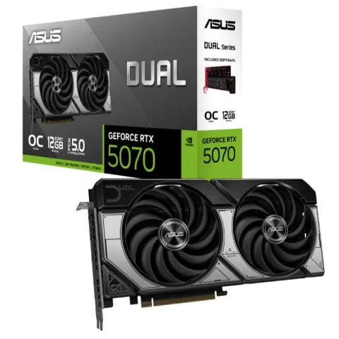 Asus GeForce DUAL-RTX5070-O12G 12GB GDDR7 192BIT 3XDP 1XHDMI Ekran Kartı