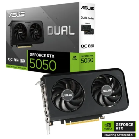 Asus GeForce DUAL-RTX5050-O8G 8GB GDDR6 128BIT 1XHDMI 3XDP Ekran Kartı