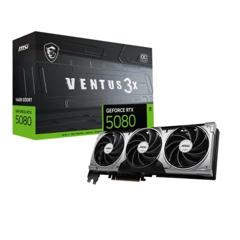 MSI GeForce RTX5080 16G Ventus 3X Oc 16GB GDRR7 256BIT 1XHDMI 3XDP Ekran Kartı