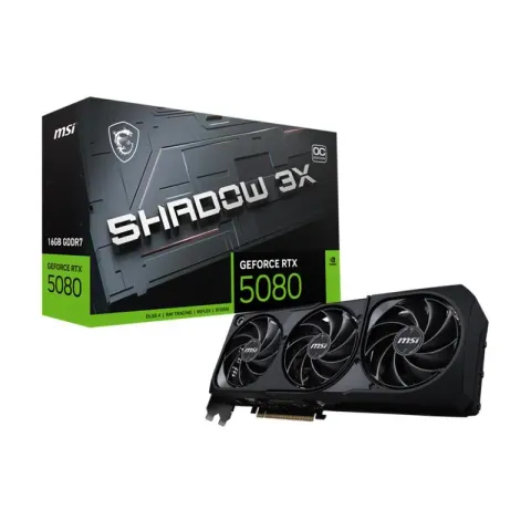 MSI GeForce RTX5080 16G Shadow 3X Oc 16GB GDDR7 256BIT 1XHDMI 3XDP Ekran Kartı