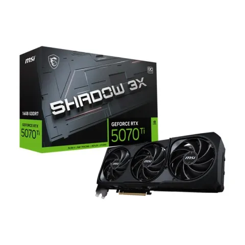 MSI GeForce RTX5070TI 16G Shadow 3X Oc 16GB GDDR7 256BIT 1XHDMI 3XDP Ekran Kartı