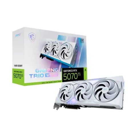 MSI GeForce RTX5070TI 16G Gaming Trio Oc White 16GB GDDR7 256BIT 1XHDMI 3XDP Ekran Kartı