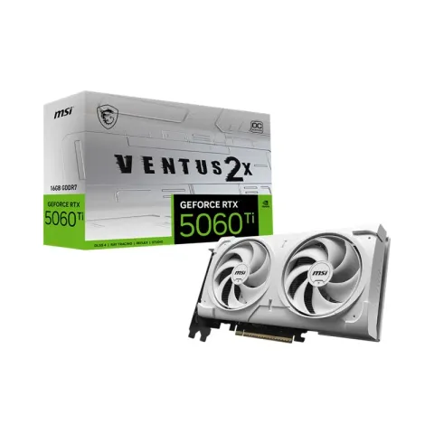MSI GeForce RTX5060TI 16G Ventus 2X Oc White Plus 16GB GDDR7 128BIT 3XDP 1XHDMI Ekran Kartı