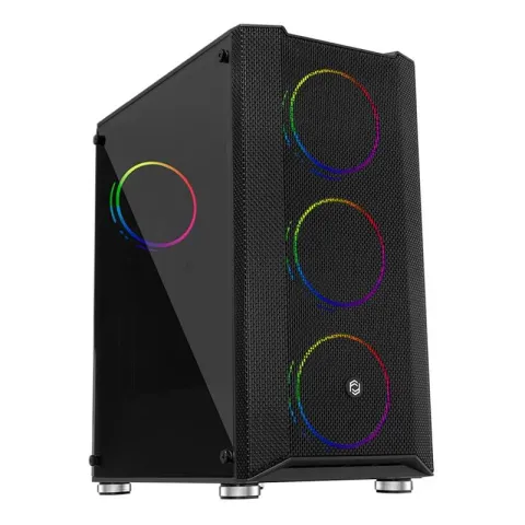 Frisby FC-9405G 650W 80+ 4X120MM Dual Ring RGB Fan USB 3.0 Midi Tower Siyah Kasa
