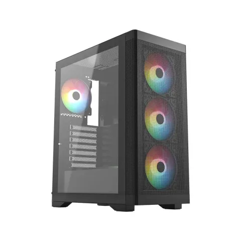 Frisby FC-9480G 600W +80 Bronze RGB 4X8120MM Fan Gaming Siyah Kasa