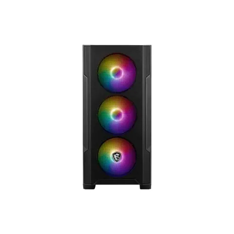 MSI Mag Forge M100A Akrilik Yan Panel 3X120MM 1X120MM Argb Fan PSU Yok MATX Gaming Kasa