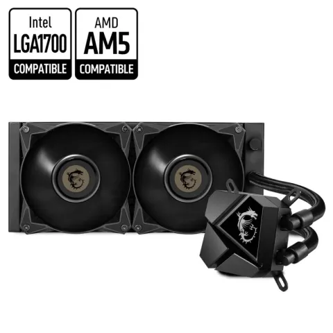 MSI Mag Coreliquid P240 240MM CPU Sıvı Soğutucu (Lga 1150/1151/1155/1156/1200/1700/AM5/AM4 Uyumlu)