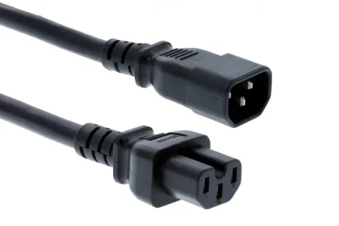 C14 to C15 Yüksek Isı Sunucu Güç Kablosu (2 Metre)