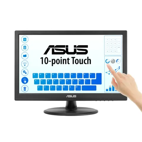 15.6 Asus VT169HE IPS 5MS 60MHZ 1XVGA 1XHDMI FHD 1920X1080 Dokunmatik Ekran Flicker Free Çerçevesiz VESA Siyah