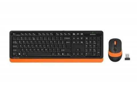 A4 Tech FG1010 Turuncu Q MM 2.4G Kablosuz Klavye Mouse Set