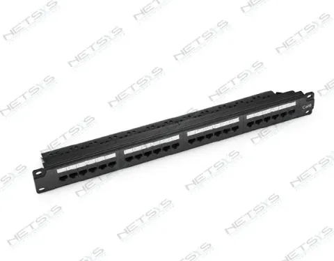 24 Port Cat6 UTP Patch Panel 1U 19" (Boş/Dolu Seçenekli)
