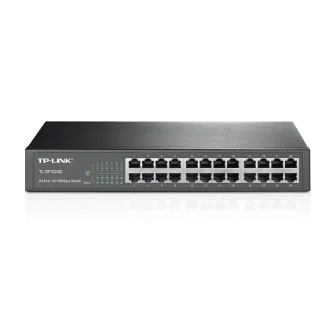 TP-Link TL-SF1024D 24 Port 10/100 Metal Kasa Rackmount Switch
