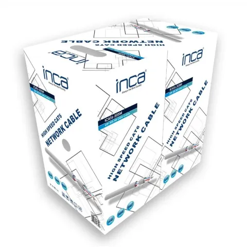 Inca ICAT6-305M 305MT 0.57MM 23AWG CAT6 Kablo Gri