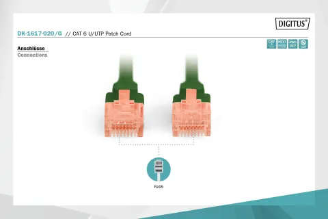 Digitus DK-1617-020 2M CAT6 26/7 AWG CU LSZH Patch Gri