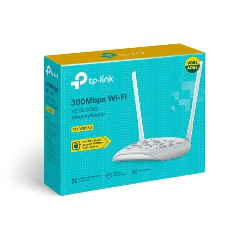 TP-Link TD-W9950 300MBPS 4 Port VDSL2/ADSL Wi-Fi Modem Router