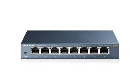 TP-Link TL-SG108 8 Port Gigabit Masaüstü Metal Kasa Switch
