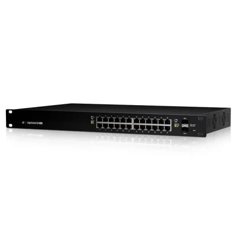 Ubiquiti ES-24-250W 24 Port GIGABIT+2X1GB Sfp+ Consol Port 802.3AT/AF Yönetilebilir 250W Rackmount PoE Switch