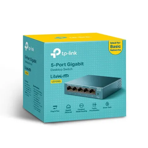 TP-Link LS105G 5 Port Gigabit Metal Kasa Switch