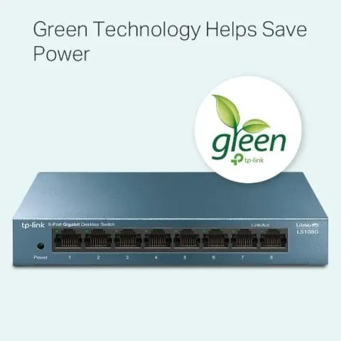 TP-Link LS108G 8 Port Gigabit Metal Kasa Switch