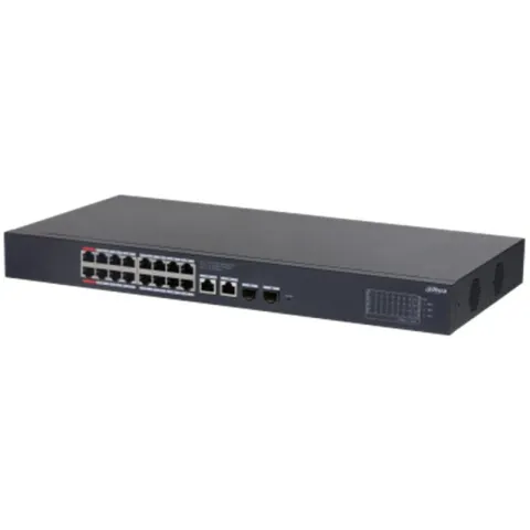 Dahua CS4220-16GT-240 16 Port Gigabit + 2X1GB SFP/RJ45 Uplink Cloud Yönetilebilir 240W PoE Rackmount Switch