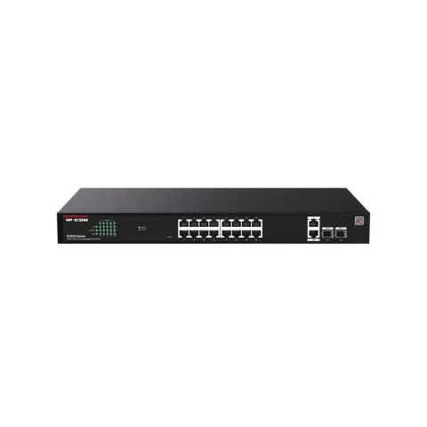 IP-Com G2220P-16-250W 16 Port GIGABIT+2XRJ45/SFP Uplink 230W PoE Cloud Yönetilebilir Rackmount Switch