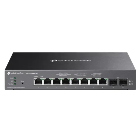 TP-Link Omada SG2210XMP-M2 8 Port Gigabit + 2X10G SFP Yönetilebilir 160W PoE Switch
