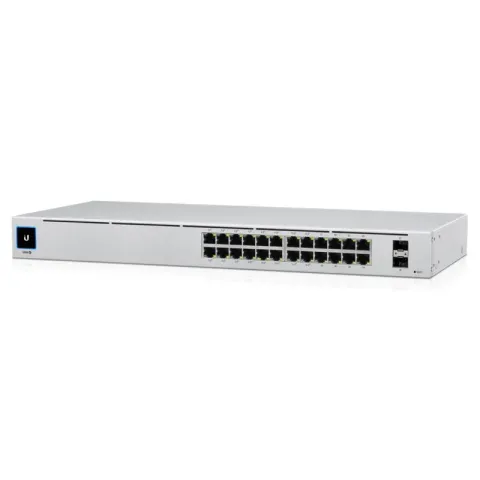 Ubiquiti USW-24-POE 24 Port Gigabit + 2X1GB SFP Uplink Yönetilebilir 95W PoE Rackmount Switch