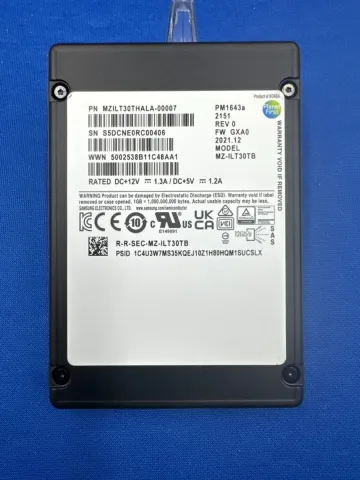 Samsung PM1643a 30.72TB Enterprise SAS SSD