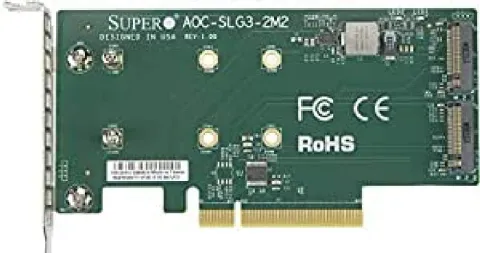 Supermicro AOC-SLG3-2M2 PCIe 3.0 x8 M.2 Adaptör